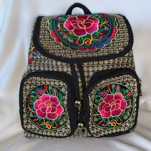 Mexican Handmade Embroidered fashion Backpack